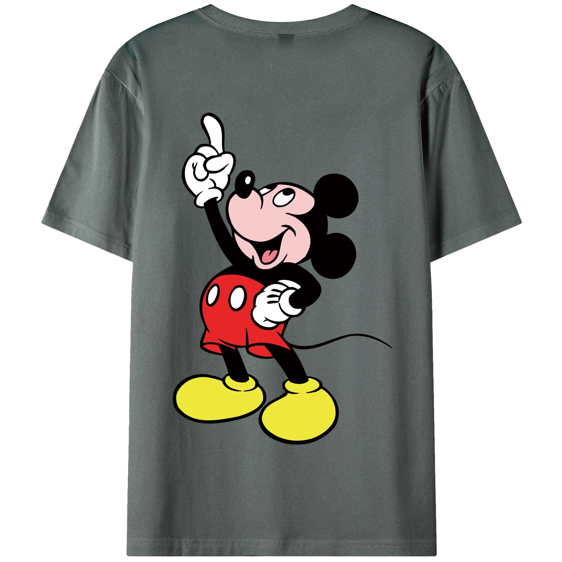 （画像用） ミッキーマウス Mickey Mouse 綿100％半袖Tシャツ（背面プリント）